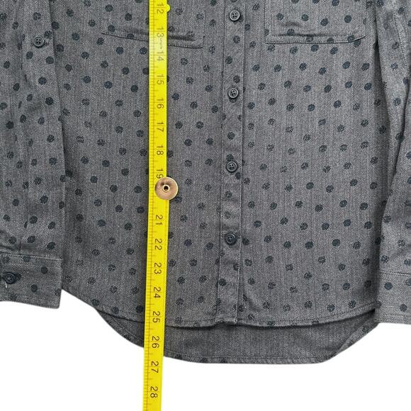 Columbia Blue Long Sleeve Polka Dot Chest Pockets Button up Shirt Womens XS - Picture 7 of 7